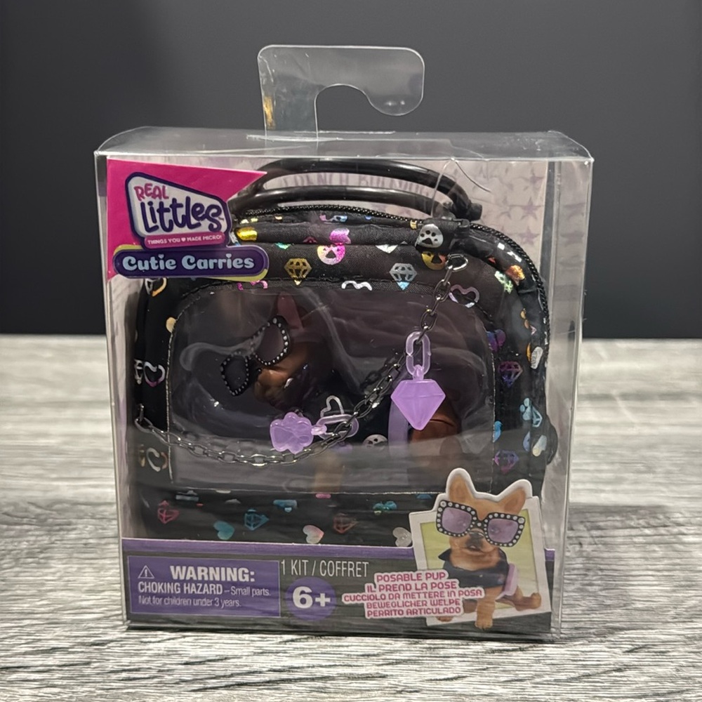 NEW: Real Littles Cutie Carries: French Bulldog and Carrier (2020) - Toy Set